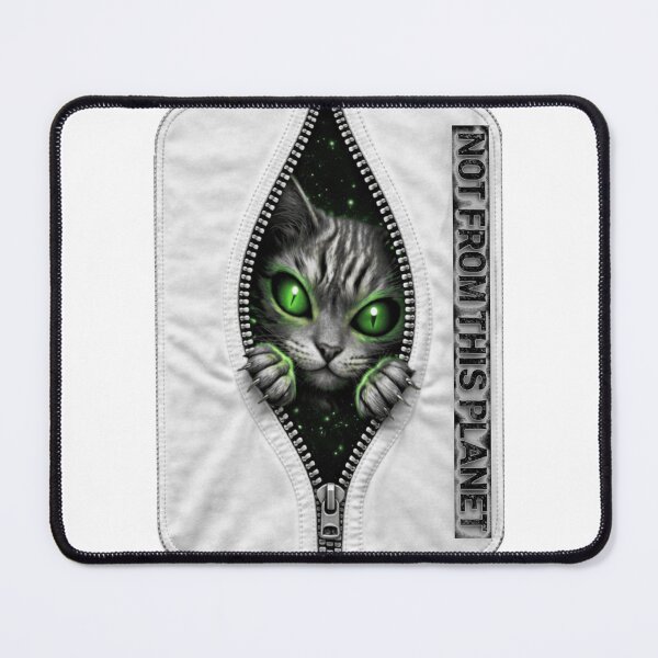 Item preview, Alien Cat Artemis II T-Shirt – Not From This Planet, Space Zipper 3D Design designed and sold by fayrozelmasry.