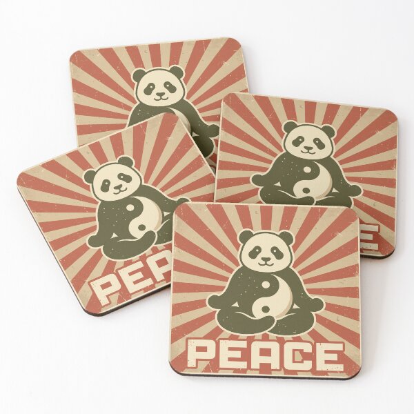 Item preview, Yin Yang Peace Panda designed and sold by shellle in the ocean.