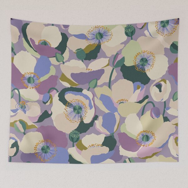Artikelvorschau, Lila Mohnblumen · Blumenhintergrund entworfen und verkauft von dacoparo.