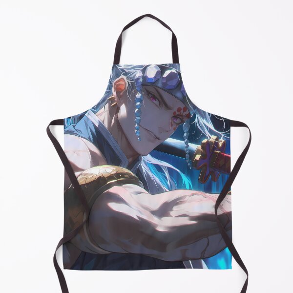 Item preview, Tengen Uzui Demon Slayer Flashy Neon Blue Portrait designed and sold by TanglenRabbit.