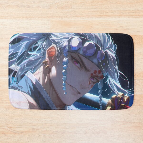 Item preview, Tengen Uzui Demon Slayer Flashy Neon Blue Portrait designed and sold by TanglenRabbit.