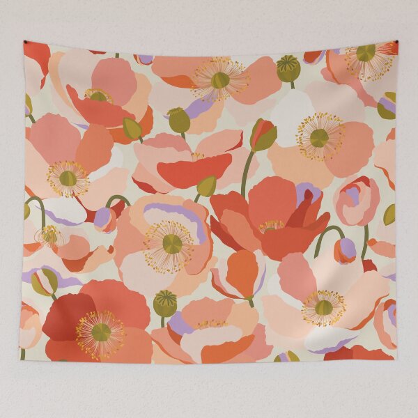 Item preview, Red Poppies · Floral background designed and sold by dacoparo.