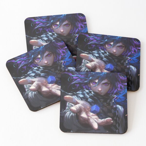 Item preview, Kokichi Ouma Danganronpa Killing Harmony Neon Trickster With Blue Cube designed and sold by TanglenRabbit.