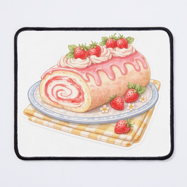 Item preview, mysterious and delicious strawberry roll cake designed and sold by LiriosLand.