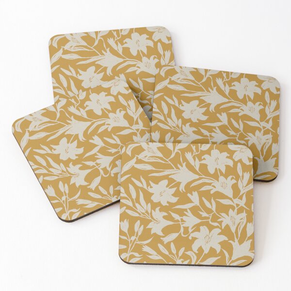 Item preview, Yellow Lilies · Floral background designed and sold by dacoparo.
