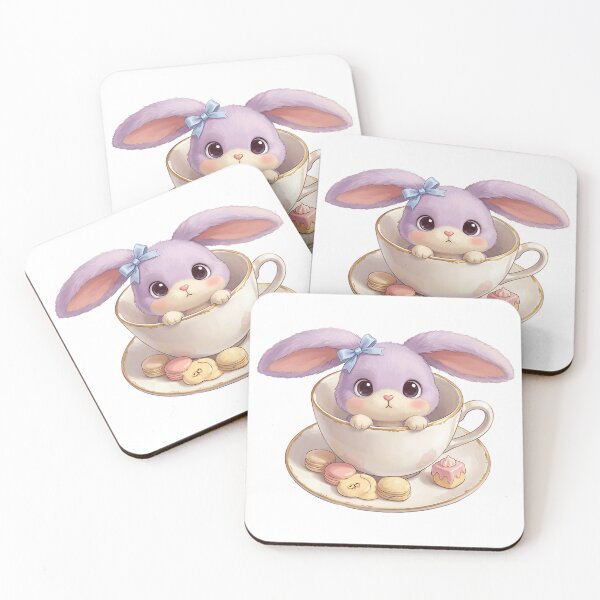 Item preview, Think They'll Notice? Cute Kawaii Bunny in Teacup designed and sold by TotsTeeShop.