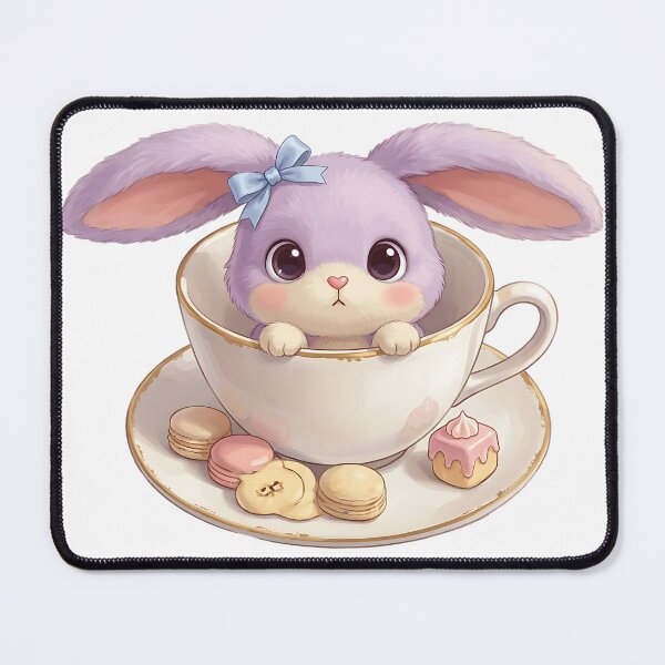 Item preview, Think They'll Notice? Cute Kawaii Bunny in Teacup designed and sold by TotsTeeShop.
