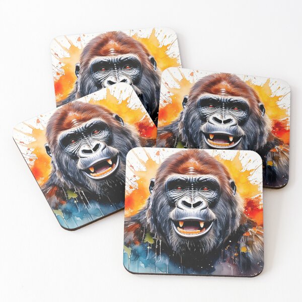Item preview, Expressive Gorilla Portrait – Vibrant Watercolor Wildlife Art - Kids Room - Safari designed and sold by CattlettArt.