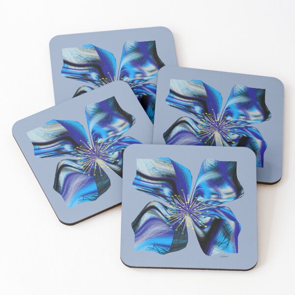 Item preview, Blue Abstract Flower designed and sold by SahmatArt.