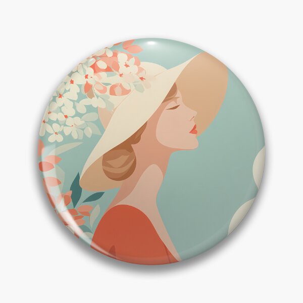 Item preview, Retro Spring Poster – Woman with Blooming Trees Vintage Floral Art designed and sold by BobaBunny76.