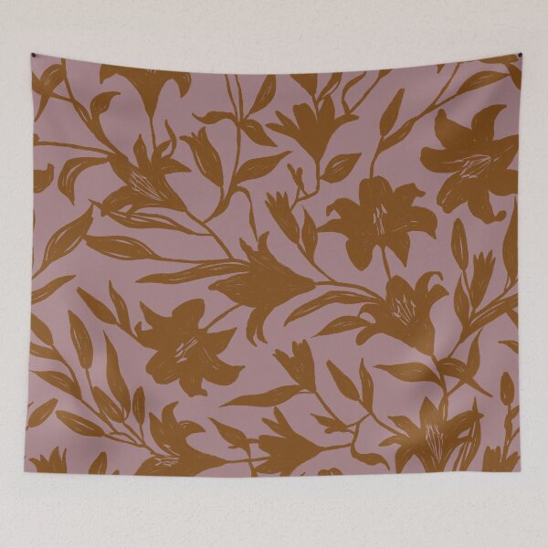 Item preview, Pink Lilies · Floral background designed and sold by dacoparo.