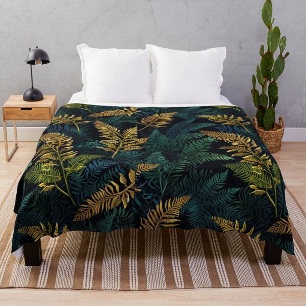 Item preview, Luxury Gold and Emerald Fern Pattern designed and sold by Quotable Gear.