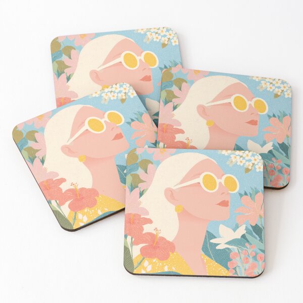 Item preview, Retro Spring Poster – Woman with Blooming Trees Vintage Floral Art designed and sold by BobaBunny76.