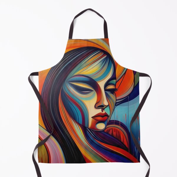 Item preview, Technicolor Muse – Bold Abstract Street Art Portrait of a Girl - Modern Contemporary Graffiti designed and sold by CattlettArt.