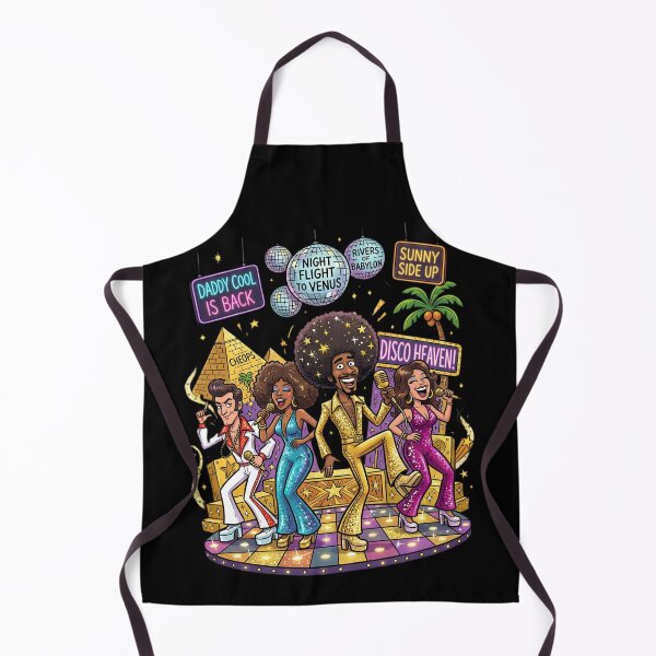 Item preview, Retro Disco Party Doodle Cartoon Singers 70s Funky Dance Floor Vintage Nightlife Illustration designed and sold by LineLoo.