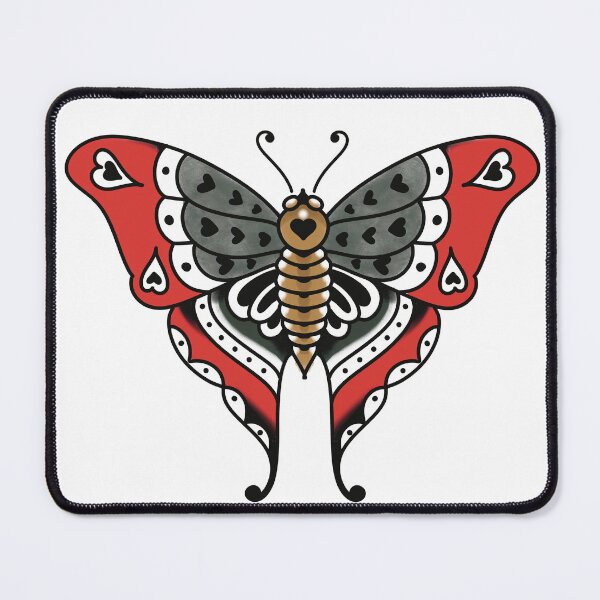 Item preview, old school heart butterfly designed and sold by JohnLunardeli.