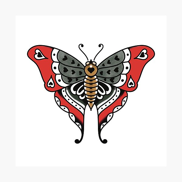 Artikelvorschau, altmodisches Herz-Schmetterling entworfen und verkauft von JohnLunardeli.