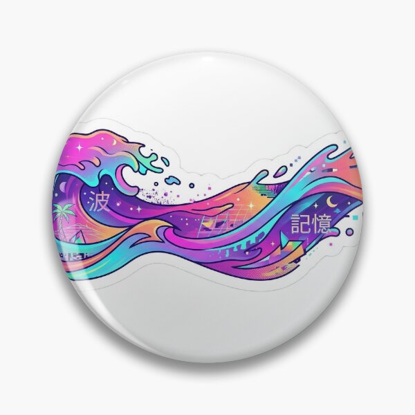 Item preview, Venti Wave Aesthetic Retro Ocean Art designed and sold by Venti waves.