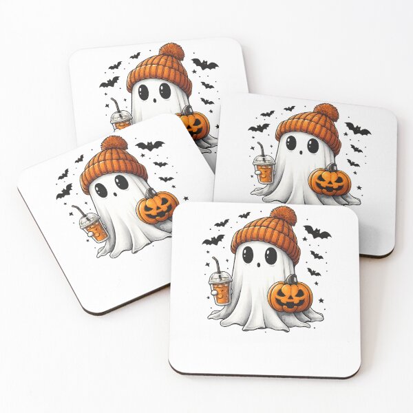 Item preview, Cute Halloween Ghost Pumpkin Drink Shirt, Spooky Cute Fall Aesthetic Ghost Design, Trendy Autumn Halloween Graphic designed and sold by RepRepublic.