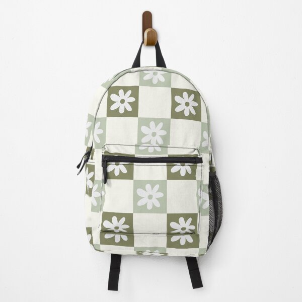 Item preview, Sage Green Daisy Checkerboard Pattern designed and sold by PetiteEthos.