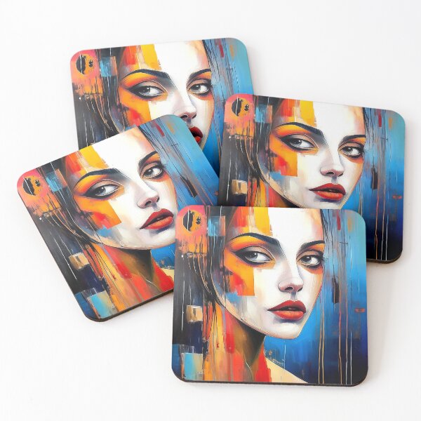 Item preview, Contemporary Urban Muse – Sophisticated Street Art Portrait for Modern Interiors designed and sold by CattlettArt.