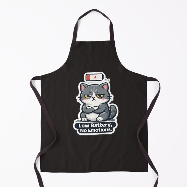 Item preview, Low Battery No Emotions Grumpy Cat Funny Introvert Meme Sticker designed and sold by Artbysarmina.