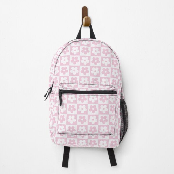 Item preview, Pink Checkerboard Daisy Pattern, Pastel Pink Retro Flower Checkered, Aesthetic Soft Girl Pink Floral Grid, Kawaii Pink Floral Tile Pattern, Pale Pink Mod Floral Pattern, Preppy Pink Checkered Daisy designed and sold by VivaFy.