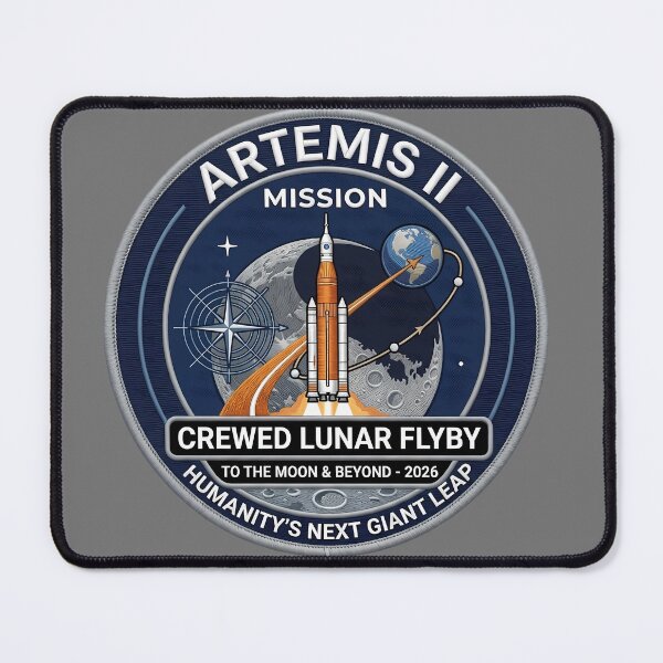 Item preview, Artemis II Lunar Flyby Mission Patch designed and sold by Ekracreatives.