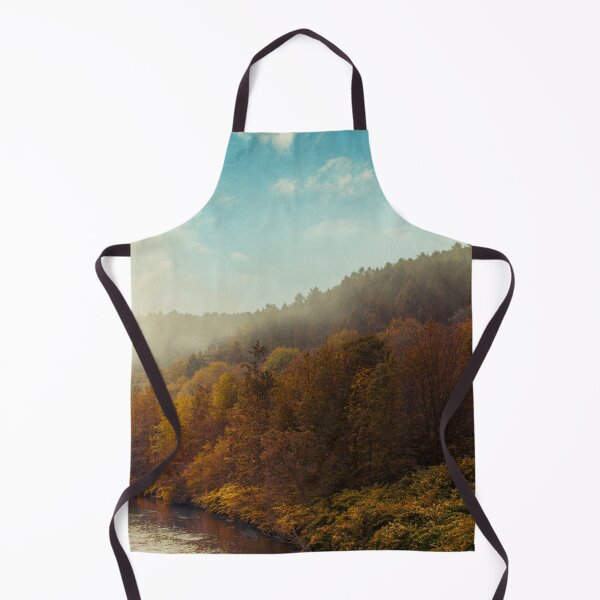 Item preview, Misty Autumn Forest by a River designed and sold by Dyrk Wyst Redbubble Shop.