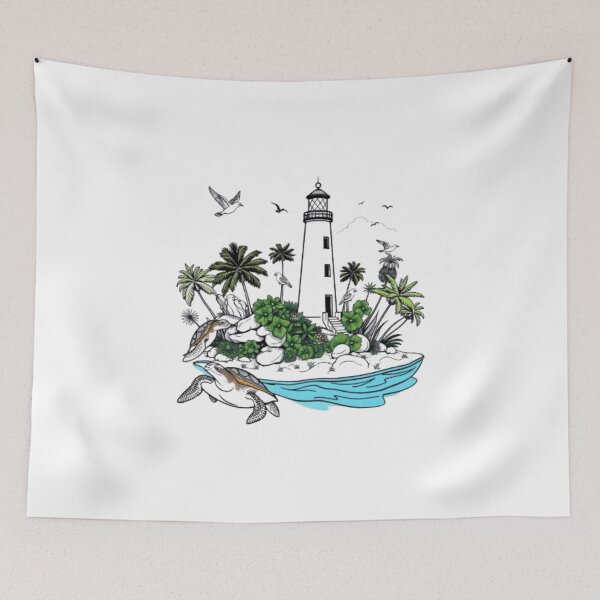 Artikelvorschau, Illustration des Leuchtturms von Egmont Key | Florida-Küstenmotiv entworfen und verkauft von MystiColo.