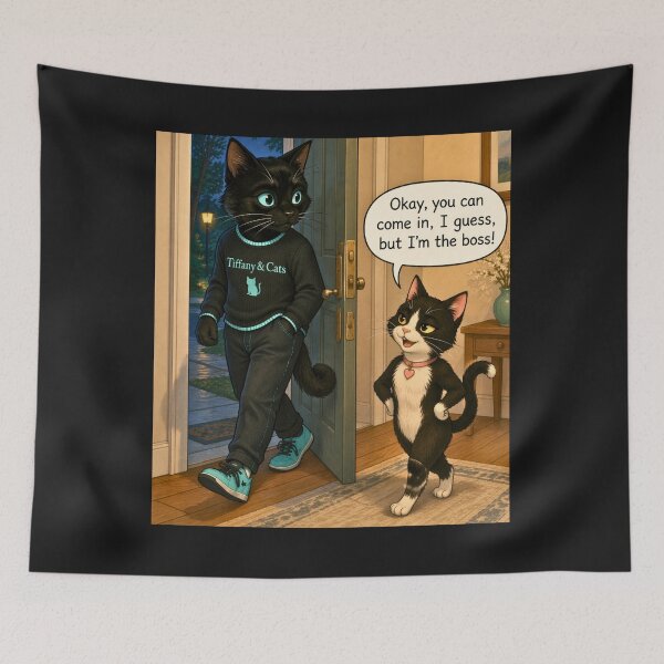 Item preview, Tiffany & Cats – “I’m the Boss” Funny Cat Illustration designed and sold by AnimalMarvels.