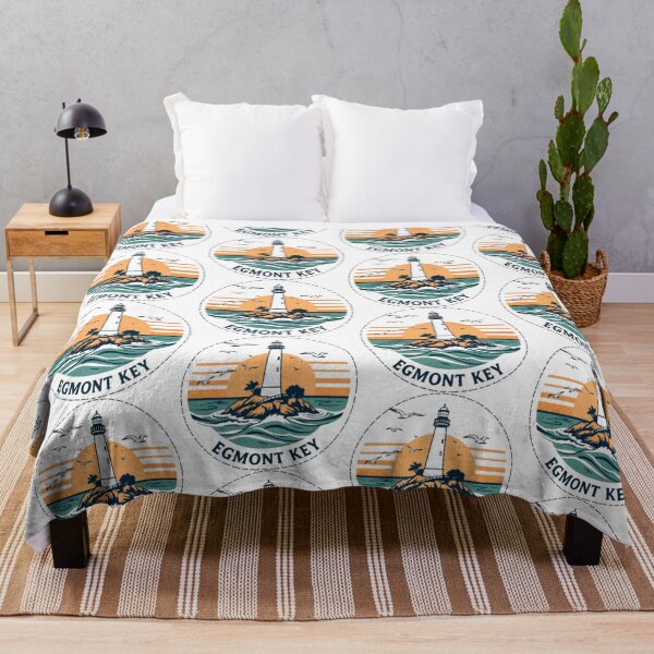Item preview, Egmont Key Vintage Sunset Badge Design | Florida Lighthouse Retro Graphic designed and sold by MystiColo.