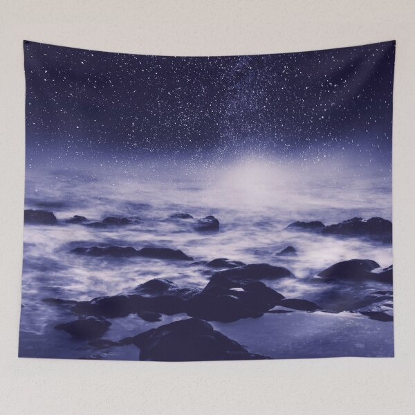 Item preview, Stardust Ocean - Atlantic at night with Milky Way in Ultraviolet designed and sold by Dyrk Wyst Redbubble Shop.