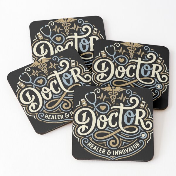 Item preview, Doctor Healer & Innovator Vintage Medical Typography Design designed and sold by Negisandeep studio.