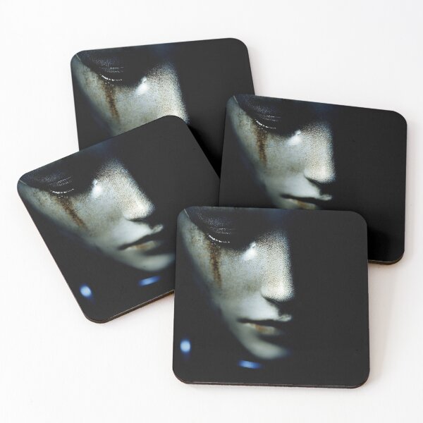 Item preview, Dark Futuristic Android Close Up Moody Sci Fi Art designed and sold by cyberartmaker.