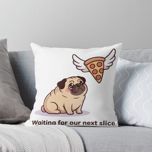 Item preview, Sweet Kawaii Pug Sticker Pizza Slice Memorial designed and sold by Paw-Soul.