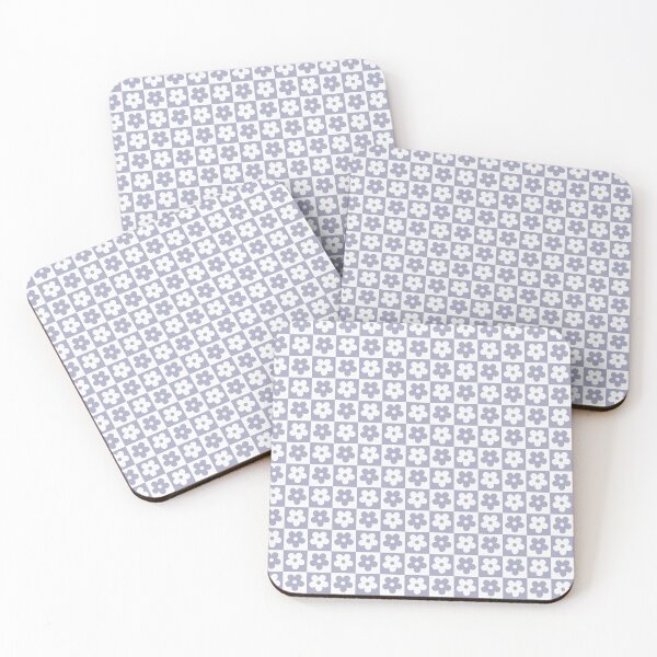Item preview, Lavender Purple Checkerboard Daisy Pattern, Pastel Lilac Retro Flower Checkered, Aesthetic Soft Purple Floral Grid, Retro 70s Purple Daisy Checkered, Danish Pastel Lavender Flower Grid designed and sold by VivaFy.