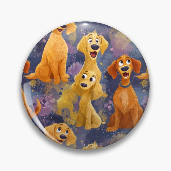 Item preview, Happy Golden Retriever Cartoon Dog Pattern designed and sold by NicolasGlowArt.