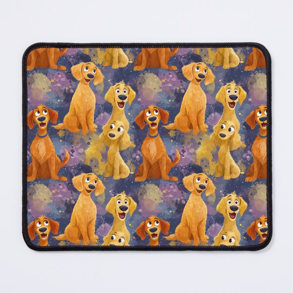 Item preview, Happy Golden Retriever Cartoon Dog Pattern designed and sold by NicolasGlowArt.