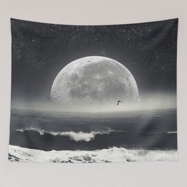 Item preview, Nocturnal Wave - Ocean Waves and Moon designed and sold by Dyrk Wyst Redbubble Shop.