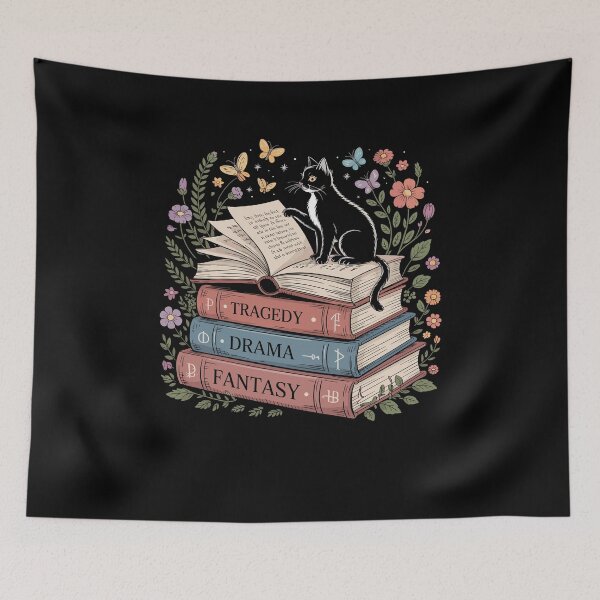 Item preview, Fantasy Drama Tragedy Cat Book Lover Reading Humor designed and sold by Dressed For  Duty.