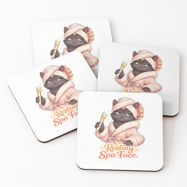 Item preview, Funny Cat Resting Spa Face Sticker designed and sold by Gentlestate.