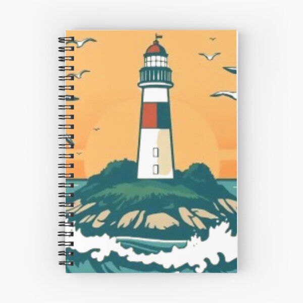 Item preview, Egmont Key Coastal Sunset Circle Illustration | Florida Beach Lighthouse Art designed and sold by MystiColo.