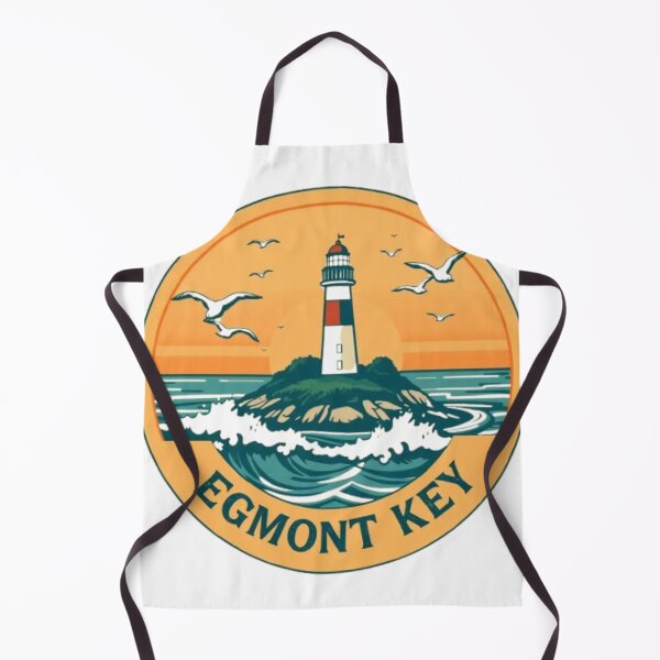 Item preview, Egmont Key Coastal Sunset Circle Illustration | Florida Beach Lighthouse Art designed and sold by MystiColo.