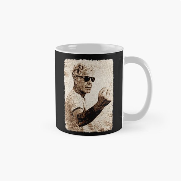 Item preview, Anthony Bourdain Rebel Gesture Vintage Portrait Design designed and sold by DanielFeldtART.