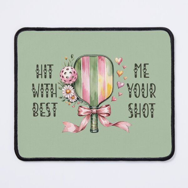 Item preview, Hit Me With Your Best Shot Pickleball Motivational Art designed and sold by Wennebabs.