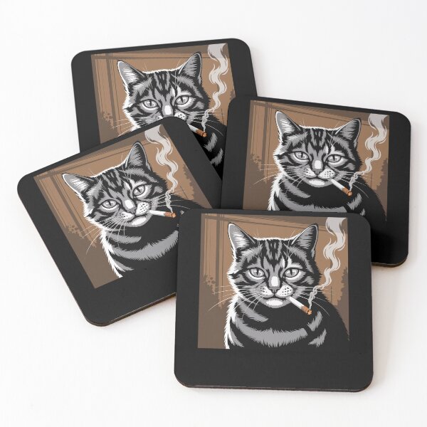 Item preview, Cat Meme Cat Smoking Cigarette Kitten Gen Z designed and sold by Dressed For  Duty.