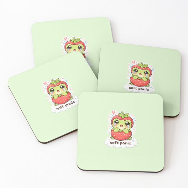 Item preview, Soft Panic Strawberry Frog Sticker – Cute Anxious Kawaii Meme designed and sold by Qingtian814.