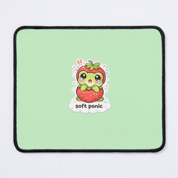 Item preview, Soft Panic Strawberry Frog Sticker – Cute Anxious Kawaii Meme designed and sold by Qingtian814.