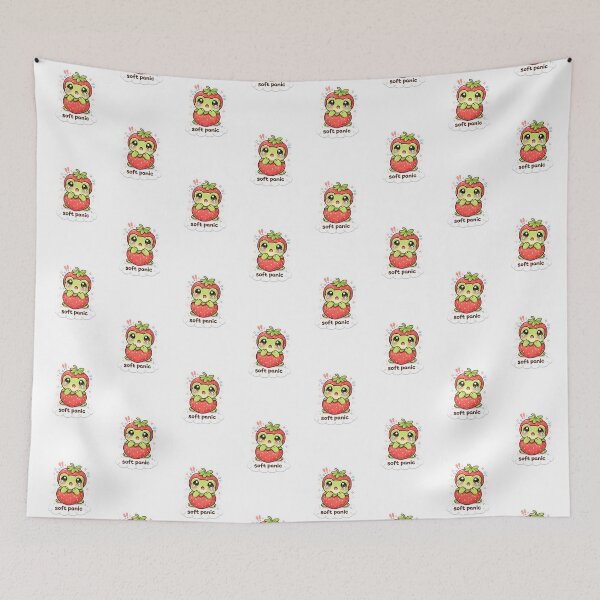Item preview, Soft Panic Strawberry Frog Sticker – Cute Anxious Kawaii Meme designed and sold by Qingtian814.